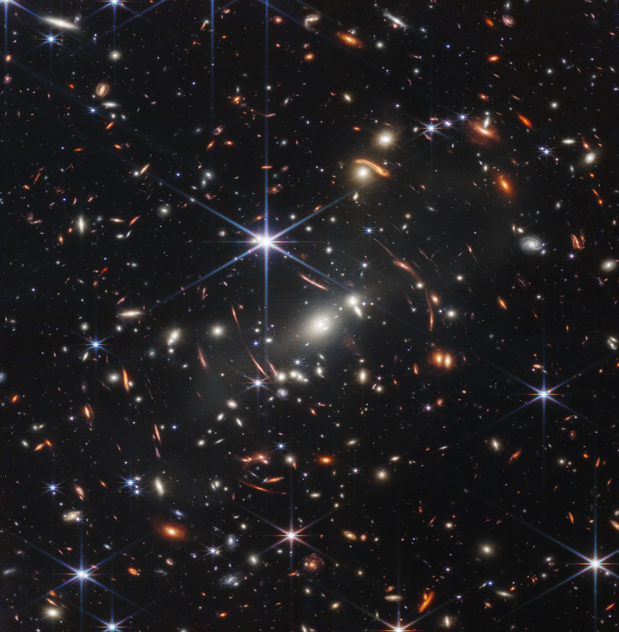 a cluster of thousands of galaxies of various shapes, sizes and colors a cluster of thousands of galaxies of various shapes, sizes and colors