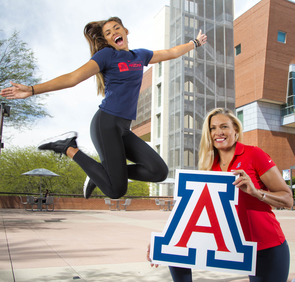 UA student-athlete Mia Mason and her mother, former UA volleyball player Jeannine Mason UA student-athlete Mia Mason and her mother, former UA volleyball player Jeannine Mason