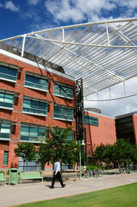 The Thomas W. Keating Bioresearch Building, home to the UA's BIO5 Institute. Funk's laboratory is in the Medical Research Building, which connects to BIO5. (Photo credit: Norma Jean Gargasz / UANews) The Thomas W. Keating Bioresearch Building, home to the UA's BIO5 Institute. Funk's laboratory is in the Medical Research Building, which connects to BIO5. (Photo credit: Norma Jean Gargasz / UANews)