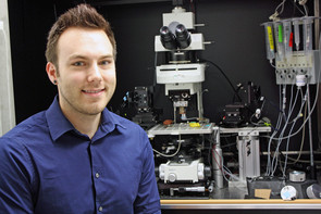 Reece Mazade, who also was named a 2013-14 Achievement Rewards for College Scientists Foundation Scholar, came to the UA specifically because of its GIDP in physiological sciences. (Photo credit: Beatriz Verdugo/UANews) Reece Mazade, who also was named a 2013-14 Achievement Rewards for College Scientists Foundation Scholar, came to the UA specifically because of its GIDP in physiological sciences. (Photo credit: Beatriz Verdugo/UANews)