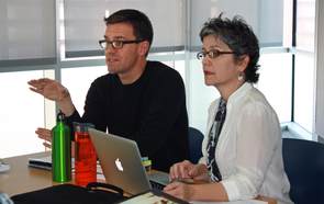 UA researchers Stephen T. Russell and Adela Licona co-facilitate the UA's Ford Foundation-funded Crossroads Collaborative, an initiative designed to train students to be sexuality scholars while involving community-based organizations. (Photo by Beatriz Verdugo/UANews) UA's Stephen T. Russell and Adela C. Licona are collaborating on an new project that will train the next generation of youth sexuality scholars while involving youth and community organizations in a number of initiatives. While they had known of one another's work, the two decided on the project after meeting socially and learning that their research and scholarly actives overlapped in a range of domains. (Photo credit: Beatriz Verdugo/UANews)