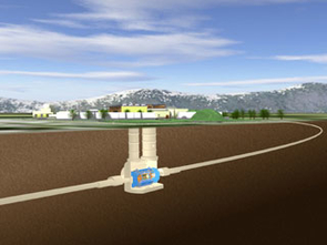 This artist's graphic shows the underground ATLAS detector along the 17-mile subsurface tunnel, the Large Hadron Collider at the Swiss-Franco border. Protons will smash into each other with unprecedented impact speeds. This artist's graphic shows the underground ATLAS detector along the 17-mile subsurface tunnel, the Large Hadron Collider at the Swiss-Franco border. Protons will smash into each other with unprecedented impact speeds.