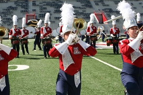 While UA marching band performances of the past had a more militaristic style, today's shows include more dancelike movements and theatrical flair. While UA marching band performances of the past had a more militaristic style, today's shows include more dancelike movements and theatrical flair.