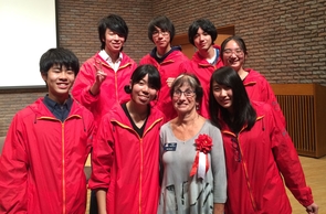 UA education professor Sheri Bauman (front row, third from left) has presented internationally on the topic of cyberbullying and had the idea for an international exchange project with Japan. UA education professor Sheri Bauman (front row, third from left) has presented internationally on the topic of cyberbullying and had the idea for an international exchange project with Japan.