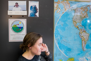 Becki Beadling, a graduate student in geosciences, has gone to the ends of the Earth for science in her work with Joellen Russell. (Photo: Bob Demers/UANews) Becki Beadling, a graduate student in geosciences, has gone to the ends of the Earth for science in her work with Joellen Russell. (Photo: Bob Demers/UANews)