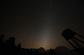 Sometimes mistaken for light pollution, zodiacal light is sunlight that is reflected by zodiacal dust. It is most visible several hours after sunset on dark, cloudless nights surrounding the spring and fall equinoxes, when the Earth's equator is aligned with the plane of the solar system. (Image: Malcol) Sometimes mistaken for light pollution, zodiacal light is sunlight that is reflected by zodiacal dust. It is most visible several hours after sunset on dark, cloudless nights surrounding the spring and fall equinoxes, when the Earth's equator is aligned with the plane of the solar system. (Image: Malcol)