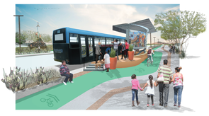 "Livable Streets for Vibrant Communities" recommends upgrades to bus rapid transit along First Avenue to encourage mobility and incorporate creative infrastructure with multimodal forms of transportation. "Livable Streets for Vibrant Communities" recommends upgrades to bus rapid transit along First Avenue to encourage mobility and incorporate creative infrastructure with multimodal forms of transportation.