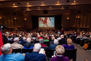 Centennial Hall on the UA campus was packed to capacity for the kickoff of the annual College of Science Lecture Series. (Photo: John de Dios/UANews) Centennial Hall on the UA campus was packed to capacity for the kickoff of the annual College of Science Lecture Series. (Photo: John de Dios/UANews)