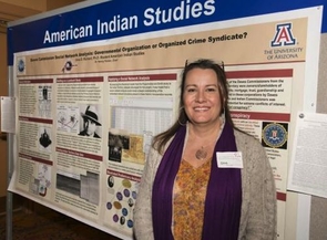 Gina Stuart-Richard is a doctoral student in the American Indian Studies GIDP. Her research focuses on the history of American Indian removal, allotment and assimilation as well as issues related to identity and uses of ancestral lands, among other topics. (Photo credit: Mark Thaler, Sr./Arizona Health Sciences Center) Gina Stuart-Richard is a doctoral student in the American Indian Studies GIDP. Her research focuses on the history of American Indian removal, allotment and assimilation as well as issues related to identity and uses of ancestral lands, among other topics. (Photo credit: Mark Thaler, Sr./Arizona Health Sciences Center)