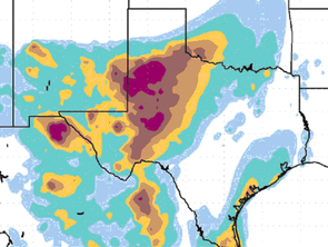 A computer model that incorporates NASA satellite data results in a more refined depiction of a dust storm (above), when compared to a model lacking the NASA data (below). A computer model that incorporates NASA satellite data results in a more refined depiction of a dust storm (above), when compared to a model lacking the NASA data (below).
