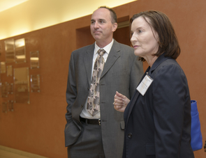 Chris Segrin and Terry Badger are working to reduce symptoms of depression, anxiety and fatigue in breast cancer patients and their family members. To recruit patients, the research team will travel to rural communities to meet with providers and community health workers, among other tactics. (Photo: Kristen Hanning, AHS BioCommunications) Chris Segrin and Terry Badger are working to reduce symptoms of depression, anxiety and fatigue in breast cancer patients and their family members. To recruit patients, the research team will travel to rural communities to meet with providers and community health workers, among other tactics. (Photo: Kristen Hanning, AHS BioCommunications)
