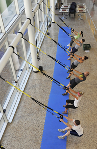 UA Campus Rec works to stay current on its offerings, providing TRX, yoga and other popular options to UA affiliates. (Photo courtesy of UA Campus Recreation) UA Campus Rec works to stay current on its offerings, providing TRX, yoga and other popular options to UA affiliates. (Photo courtesy of UA Campus Recreation)