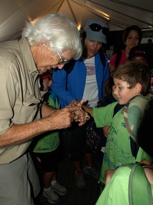 (Click image to enlarge) A school boy pets a night snake presented by UA reptile expert Cecil Schwalbe. (Photo: D. Stolte/UANews) (Click image to enlarge) A school boy pets a night snake presented by UA reptile expert Cecil Schwalbe. (Photo: D. Stolte/UANews)