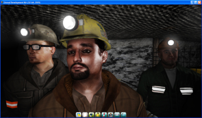 Fire in an underground mine can be terrifying. John R. M. "Ros" Hill and Leonard Brown's interactive simulations are designed to prepare miners for the difficult decisions they may face in the event of an underground emergency. (Image courtesy of Leonard Brown) Fire in an underground mine can be terrifying. John R. M. "Ros" Hill and Leonard Brown's interactive simulations are designed to prepare miners for the difficult decisions they may face in the event of an underground emergency. (Image courtesy of Leonard Brown)