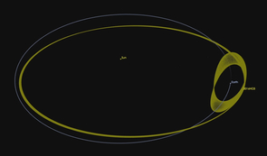 Just a space rock, not a tumbling rocket booster: Earth's traveling buddy 2016 HO3 is an asteroid that appears to orbit around Earth due to the mechanics of its peculiar orbit around the sun. (Credit: NASA JPL) Just a space rock, not a tumbling rocket booster: Earth's traveling buddy 2016 HO3 is an asteroid that appears to orbit around Earth due to the mechanics of its peculiar orbit around the sun. (Credit: NASA JPL)
