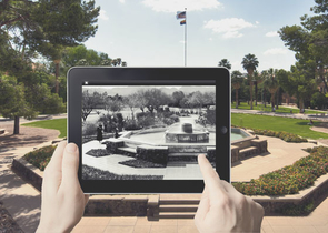 The Arizona Centennial Project, which is currently under way, also is being funded by UA's Confluence: Center for Creative Inquiry and the Louis and Marjory Slavin Fine Arts Endowment. UA faculty members working on the project are developing short films to be released during the 2012-13 academic year. To be utilize via mobile apps, the augmented reality app will enable viewers on campus to take a look at the past. The Arizona Centennial Project, which is currently under way, also is being funded by UA's Confluence: Center for Creative Inquiry and the Louis and Marjory Slavin Fine Arts Endowment. UA faculty members working on the project are developing short films to be released during the 2012-13 academic year. To be utilize via mobile apps, the augmented reality app will enable viewers on campus to take a look at the past.