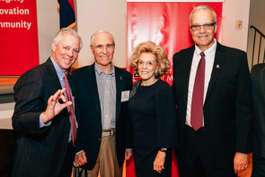 From left: UA President Robert C. Robbins, Karl and Stevie Eller, and Paulo Goes, dean of the UA Eller College of Management From left: UA President Robert C. Robbins, Karl and Stevie Eller, and Paulo Goes, dean of the UA Eller College of Management