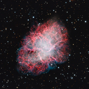 Located about 6,500 light-years from Earth in the constellation Taurus, the Crab Nebula is still expanding at a rate of more than 600 miles per second. (Image: Adam Block/UA Mt. Lemmon Sky Center) Located about 6,500 light-years from Earth in the constellation Taurus, the Crab Nebula is still expanding at a rate of more than 600 miles per second. (Image: Adam Block/UA Mt. Lemmon Sky Center)