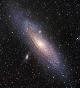 Astronomers had long been puzzled by how dramatically star formation rates vary from one galaxy to another. Kennicutt's work was instrumental in establishing a correlation between star formation rate and the density of cold gas in a given region. Shown here is the Andromeda galaxy, the nearest major galaxy to our Milky Way. (Photo: Adam Block/UA) Astronomers had long been puzzled by how dramatically star formation rates vary from one galaxy to another. Kennicutt's work was instrumental in establishing a correlation between star formation rate and the density of cold gas in a given region. Shown here is the Andromeda galaxy, the nearest major galaxy to our Milky Way. (Photo: Adam Block/UA)