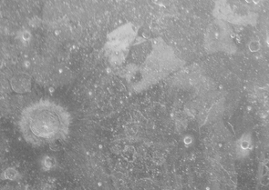 Imaged with radar from Earth, Mare Nubium reveals bright, somewhat angular features hidden underneath the surface — lava flows that solidified following the turbulent birth of the moon billions of years ago. Scientists use data like this to understand where the lava came from, and to determine the scale of the eruptions and how long they lasted. (Image: UA/NASA-Goddard/Smithsonian) Imaged with radar from Earth, Mare Nubium reveals bright, somewhat angular features hidden underneath the surface — lava flows that solidified following the turbulent birth of the moon billions of years ago. Scientists use data like this to understand where the lava came from, and to determine the scale of the eruptions and how long they lasted. (Image: UA/NASA-Goddard/Smithsonian)
