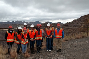 College of Education students and faculty members and local STEM teachers at a reclamation site owned by the Freeport-McMoRan mining company. The site will become one of two STEM learning field stations in Cochise County as part of the Noyce Border Fellowship Program. (Photo by Robert Quintanar/Freeport-MacMoRan) College of Education students and faculty members and local STEM teachers at a reclamation site owned by the Freeport-McMoRan mining company. The site will become one of two STEM learning field stations in Cochise County as part of the Noyce Border Fellowship Program. (Photo by Robert Quintanar/Freeport-MacMoRan)