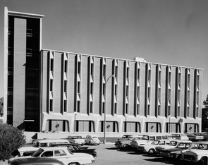 The UA's Space Sciences building was completed in the fall of 1966. (Courtesy of Lunar and Planetary Laboratory) The UA's Space Sciences building was completed in the fall of 1966. (Courtesy of Lunar and Planetary Laboratory)