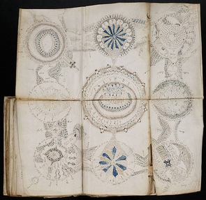 The Voynich manuscript's unintelligible writings and strange illustrations have defied every attempt at understanding their meaning. The Voynich manuscript's unintelligible writings and strange illustrations have defied every attempt at understanding their meaning.