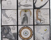 "13 Ways of Looking at Blackbird," produced with ink, graphite and colored pencil by Mara Christiason, a studio art graduate. "13 Ways of Looking at Blackbird," produced with ink, graphite and colored pencil by Mara Christiason, a studio art graduate.