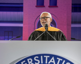 "It’s your generation that’s going to land humans on Mars. That’s an amazing thing to contemplate. The feet in the first boots on the Red Planet could be here in this ceremony tonight," said Maj. Gen. Charles F. Bolden Jr., UA Commencement keynote speaker. "Your generation, the Mars Generation, is also going to take the data from the amazing fleet of Earth observation satellites flying overhead to help humanity solve the challenges we face from climate change." "It’s your generation that’s going to land humans on Mars. That’s an amazing thing to contemplate. The feet in the first boots on the Red Planet could be here in this ceremony tonight," said Maj. Gen. Charles F. Bolden Jr., UA Commencement keynote speaker. "Your generation, the Mars Generation, is also going to take the data from the amazing fleet of Earth observation satellites flying overhead to help humanity solve the challenges we face from climate change."