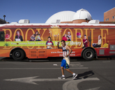 Alan Ferniza of Tucson makes his way to the books festival. Alan Ferniza of Tucson makes his way to the books festival.