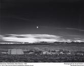"Moonrise, Hernandez, New Mexico" by Adams, taken in 1941. The photo is one of Adams' most popular images. "Moonrise, Hernandez, New Mexico" by Adams, taken in 1941. The photo is one of Adams' most popular images.