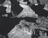 "Grand Canyon from the South Rim, Arizona" was taken by Adams in about 1942. Adams was invited the previous year by Secretary of the Interior Harold Ickes to capture large-scale mural prints. "Grand Canyon from the South Rim, Arizona" was taken by Adams in about 1942. Adams was invited the previous year by Secretary of the Interior Harold Ickes to capture large-scale mural prints.