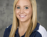 Sophomore Gabby Laub says the uneven bars is her favorite event. "It was my first event in club gymnastics and since I've started college it's been really fun for me." Sophomore Gabby Laub says the uneven bars is her favorite event. "It was my first event in club gymnastics and since I've started college it's been really fun for me."