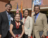 Navajo Nation Vice President Jonathon Nez, Karletta Chief, Paloma Beamer and Navajo Nation President Russell Begaye. Navajo Nation Vice President Jonathon Nez, Karletta Chief, Paloma Beamer and Navajo Nation President Russell Begaye.