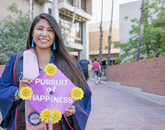 Monique Harvey, a public health graduate, plans on moving to Colorado to work with the Upward Bound program in Boulder. (Photo: John de Dios/UANews) Monique Harvey, a public health graduate, plans on moving to Colorado to work with the Upward Bound program in Boulder. (Photo: John de Dios/UANews)