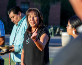 The UA's Karen Francis-Begay greets those in attendance. The UA's Karen Francis-Begay greets those in attendance.