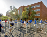 Students streamed through security as the gates opened at Arizona Stadium, two hours before the start of the program. Students streamed through security as the gates opened at Arizona Stadium, two hours before the start of the program.