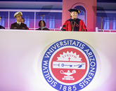 UA President Ann Weaver Hart addressed the graduates. UA President Ann Weaver Hart addressed the graduates.