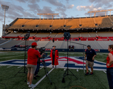 University President Robert C. Robbins addresses the audience during filming for the virtual 2020 Commencement. (Photo: Chris Richards/University of Arizona) University President Robert C. Robbins addresses the audience during filming for the virtual 2020 Commencement. (Photo: Chris Richards/University of Arizona)