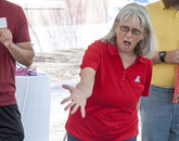Barbara McKean, an associate professor with the UA School of Theatre, Film & Television, leads acting workshops during the Saturday With Shakespeare community event. Barbara McKean, an associate professor with the UA School of Theatre, Film & Television, leads acting workshops during the Saturday With Shakespeare community event.
