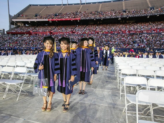 Stephanie Celeste and Michelle Celeste attended Commencement after graduating from the UA's online Doctor of Nursing Practice program. 