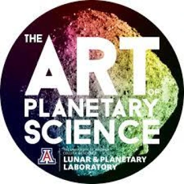 circular logo for the art of planetary science