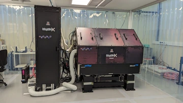 A refrigerator-sized box houses the MagAO-X instrument inside a clean room