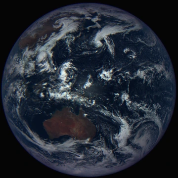 The Earth fills the frame in this image, with Australia visible in the lower portion. 
