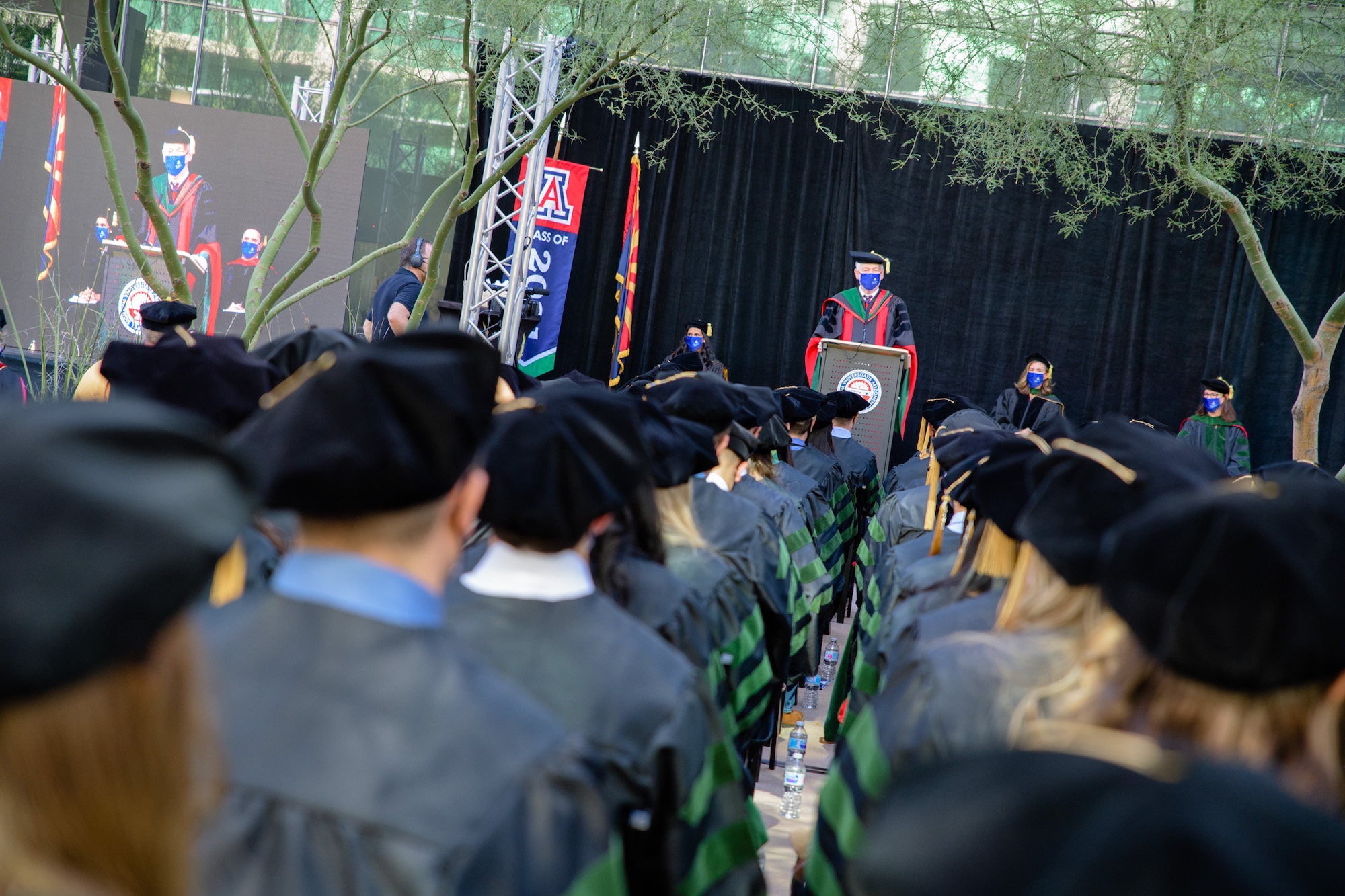 students at a graduation ceremony