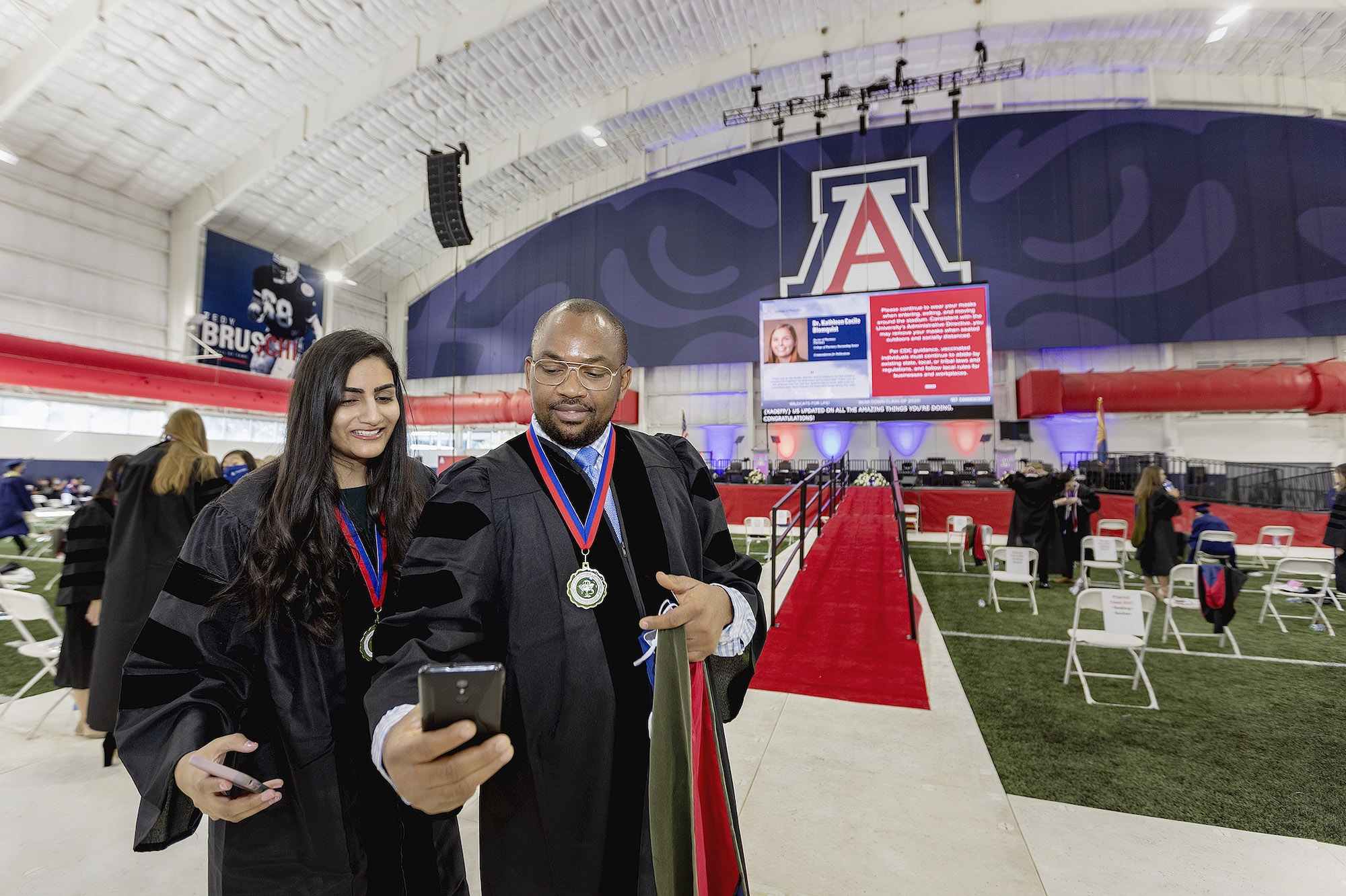 students at a graduation ceremony