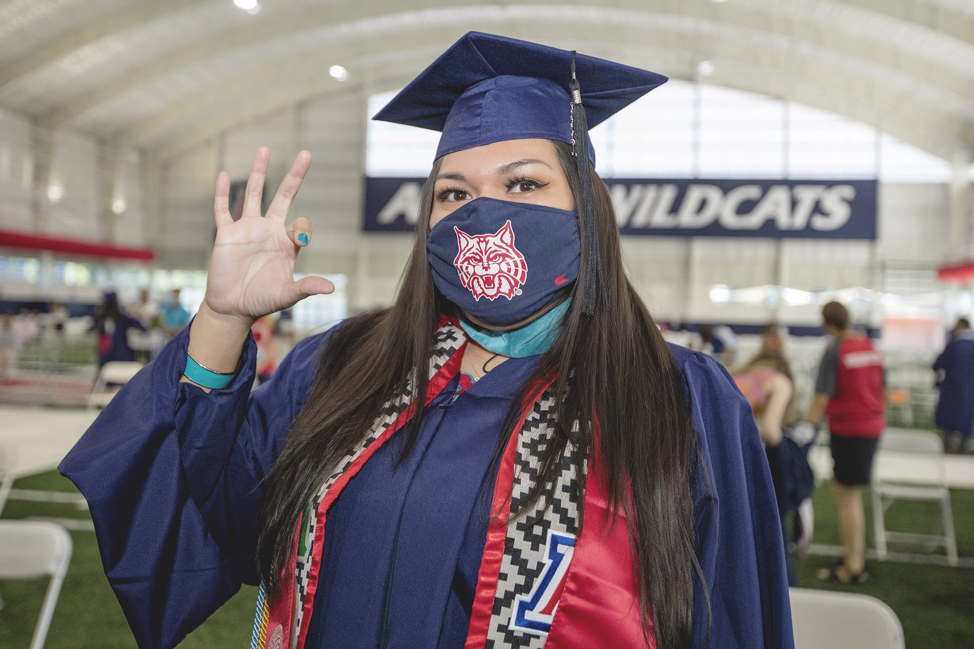 student at a graduation ceremony