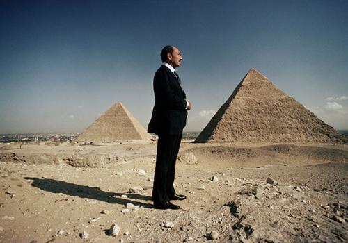 Kennerly photographed then Egyptian President Anwar Sadat in 1977 at the Giza Pyramids for the Kennerly photographed then Egyptian President Anwar Sadat in 1977 at the Giza Pyramids for the