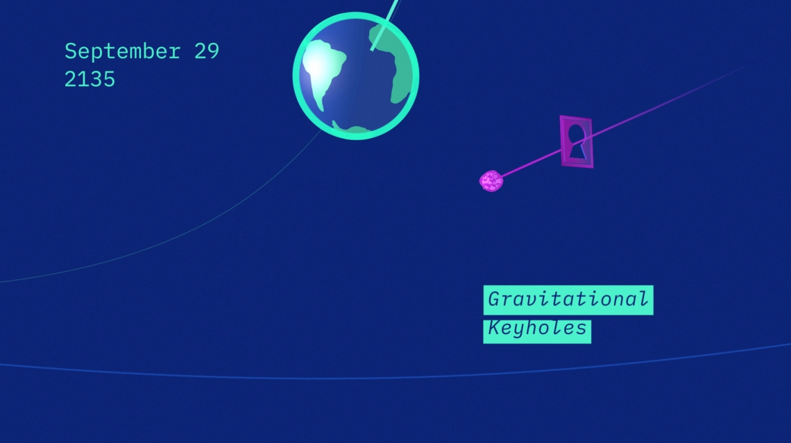 Illustration of where Bennu would need to pass to be on a trajectory to Earth. Illustration of where Bennu would need to pass to be on a trajectory to Earth.