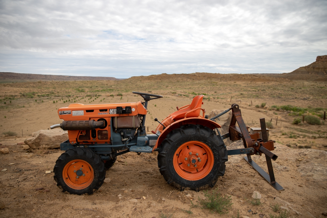 Tractor on a farm located on the Hopi Reservation Tractor on a farm located on the Hopi Reservation